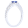 14K White Gold 0.99ct Sapphire and Diamond Ring
