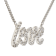 14KW 0.16ct Diamond Pendant With Chain