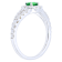 14K White Gold 0.86ct Emerald and Diamond Ring