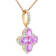 14KW 2.72ct Pink Sapphire and Diamond Pendant With Chain