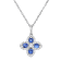 14KW 0.51ct Sapphire and Diamond Pendant With Chain