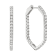 14K White Gold 1.95ct Diamond Hoop Earrings