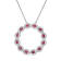 14KW 0.89ct Ruby and Diamond Pendant With Chain