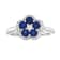 14K White Gold 0.94ct Sapphire and DiamondRing