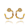 Suzanne Kalan 14K Yellow Gold Diamond and Citrine Hoop Earrings