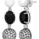 Piero Milano 18K White and Black Gold Diamond 2.52ctw Pearl Earrings