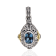 Konstantino Kleos Sterling Silver and 18K Yellow Gold London Blue Topaz Pendant
