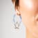 Lucite Star Charm Hoop Earrings in Pastel Blue