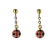 18K Yellow Gold Pink Soccer Dangle Earrings