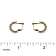 18K Yellow Gold Small Swarovski® Crystal Pearls Half Hoop Leverback Earrings
