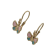 18K Yellow Gold Pink and Blue Enamel Butterfly Earrings