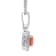 1 1/2 Ct. T.W. Pink and White Lab Grown Diamond Halo 14K White Gold Pendant