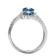 2.40 Ct. T.W. Blue and White Lab Grown Diamond 14K White Gold Ring