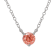 1/3 Ct. Pink Lab Grown Diamond Solitaire 14K White Gold Necklace