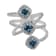 2.40 Ct. T.W. Blue and White Lab Grown Diamond 14K White Gold Ring