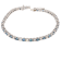 5.00 Ct. T.W. Blue And White Lab Grown Diamond 14K White Gold Bracelet