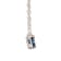 1/3 Ct. Blue Lab Grown Diamond Solitaire 14K White Gold Necklace