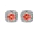 2.00 Ct. T.W. Pink And White Lab Grown Diamond Halo 14K White Gold Earrings