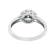 1 1/5 Ct. T.W. Blue and White Lab Grown Diamond 14K White Gold Halo Ring