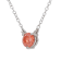 1/3 Ct. Pink Lab Grown Diamond Solitaire 14K White Gold Necklace