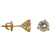 IGI Certified 1 1/2 Ct. T.W. Lab-Grown Diamond Martini Stud 14K Yellow
Gold Earrings