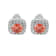 2.00 Ct. T.W. Pink And White Lab Grown Diamond Halo 14K White Gold Earrings