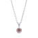 1/2 Ct. T.W. Pink Lab Grown Diamond Solitaire 14K White Gold Pendant