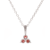 1/4 Ct. T.W. Pink Lab-Grown Diamond 3 Stone 14K White Gold Pendant