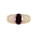 Purple Garnet and White DIamond 18K Yellow Gold Ring 3.18 ctw