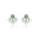 Green Prosperity Demantoid 18K White Gold Earrings 4.92ctw