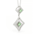 Green Prosperity Demantoid 18K White Gold Pendant 0.67ctw