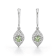 Green Prosperity Demantoid 18K White Gold Earrings 1.17ctw