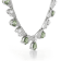 Green Prosperity Demantoid 18K White Gold multi-stone Necklace 14.08ctw