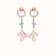 18K Yellow Gold White Diamond And White Ceramic Leaf Earrings 1.62ctw