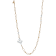 18K Rose Gold White Diamond Necklace With White Ceramic Elements .76ctw