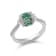 18K White Gold Emerald And Diamond Rotating Element Ring 1.49ctw