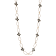 18K Rose Gold White Diamond Necklace With White Ceramic Elements .29ctw