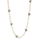 18K Yellow Gold White Diamond Necklace With Black Ceramic Elements .27ctw