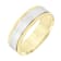 14K Two-Tone Gold 7MM Flat Beveled Edge Brushed Finish Wedding Band by
Brilliant Expressions