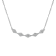 Horizontal Bar Necklace with 5 Diamond Shape pattern in Sterling Silver
1/10ct (I-J, I3), 17 inch
