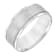 14K White Gold 8MM Round Edge Wire Finish Wedding Band by Brilliant Expressions