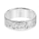 14K White Gold 7.5MM Flat  Round Edge Hammered Finish Wedding Band by
Brilliant Expressions
