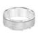 14K White Gold 8MM Round Edge Wire Finish Wedding Band by Brilliant Expressions