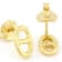 Mariner Link Stud Earrings In 18K Gold Over Sterling Silver