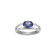 Blue And White Cubic Zirconia Platinum Over Sterling Silver Ring 1.72ctw