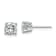 Rhodium Over 14K White Gold 1.75ct. 5.5mm Cushion D E F Pure Light
Moissanite Earrings