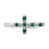 Rhodium Over Sterling Silver Stackable Expressions Cross Lab Created
Emerald Ring 0.10ctw