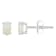 5x3mm Oval Opal 14k White Gold Stud Earrings