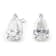Certified Pear Shape White Lab-Grown Diamond E-F SI 18k White Gold Stud
Earrings 1.50ctw