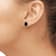 Black Sapphire Rhodium Over Sterling Silver Earrings 1.10ctw